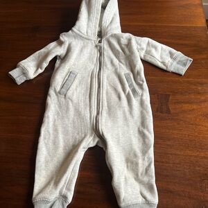 Primary Light Gray Kids Footie One Piece